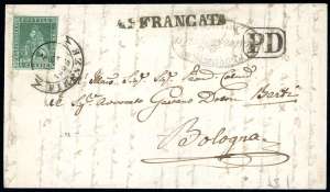 1855 - 4 crazie verde su grigio (6), ... 