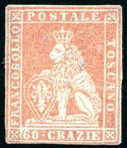 1860 - 60 crazie scarlatto su ... 