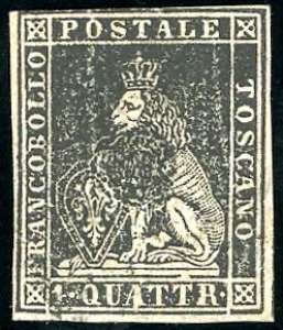 1857 - 1 quattrino nero, II ... 