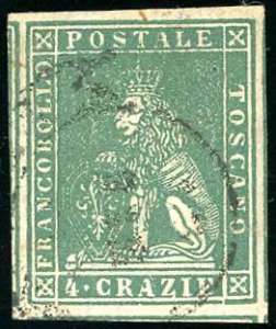 1857 - 4 crazie verde giallastro ... 