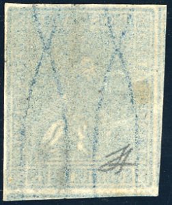 1857 - 6 crazie azzurro (15), ... 