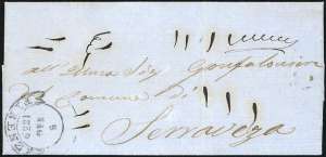 1859 - Lettera non affrancata da Firenze ... 