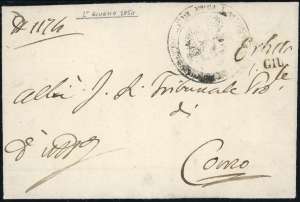 1850 - Lettera in franchigia da Erba ... 