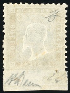 1862 - 10 cent. bistro giallastro, ... 