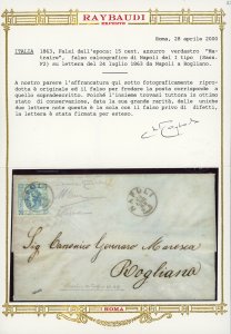 1863 - 15 cent. Litografico, falso ... 