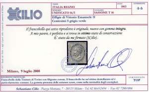 1865 - 5 cent. De La Rue, tiratura ... 