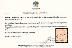 1863 - 10 cent. De La Rue, ... 