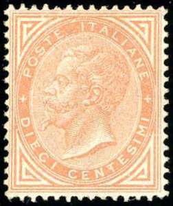 1863 - 10 cent. De La Rue, tiratura di ... 