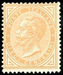 1866 - 10 cent. De La Rue, tiratura di ... 