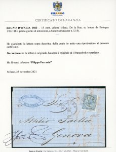 1863 - 15 cent. De La Rue (L18), ... 