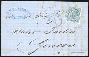 1863 - 15 cent. De La Rue (L18), perfetto, ... 