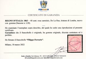 1863 - 40 cent. De La Rue, ... 