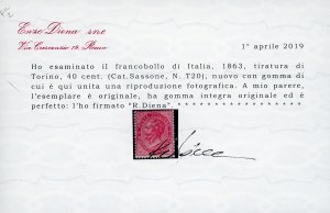 1863 - 40 cent. De La Rue, ... 