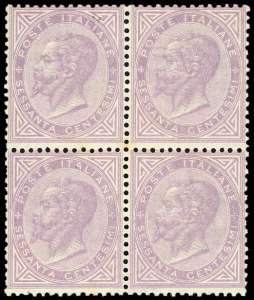 1863 - 60 cent. De La Rue, tiratura di ... 