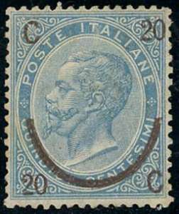 1865 - 20 cent. su 15 cent. Ferro di ... 