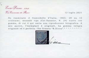 1865 - 20 cent. su 25 cent. Ferro ... 