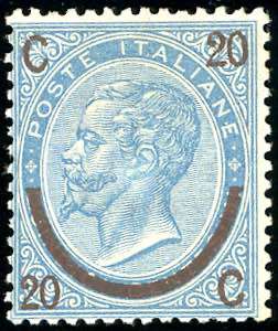 1865 - 20 cent. su 15 cent. Ferro di ... 