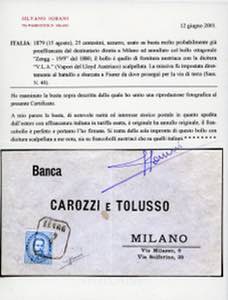 1880 - 25 cent. azzurro, Umberto I ... 