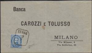 1880 - 25 cent. azzurro, Umberto I (40), ... 