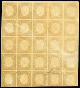 1861 - 5 cent. verde giallo, non ... 