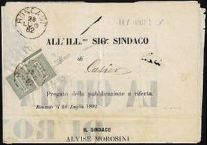 1882 - 1 cent. De La Rue, tiratura di ... 