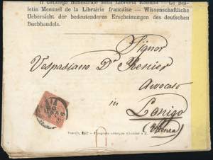 1872 - 2 cent. De La Rue, tiratura di Torino ... 