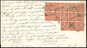 1895 - 2 cent. De La Rue, tiratura di Torino ... 