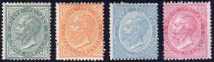 1863 - 5 cent., 10 cent., 15 cent., 40 cent. ... 