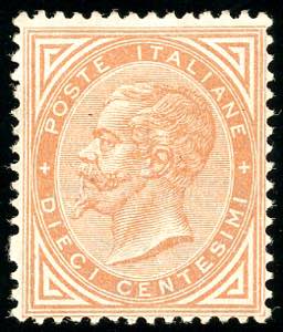 1863 - 10 cent. De La Rue, tiratura di ... 