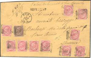 1873 - 40 cent. De La Rue, 10 esemplari, ... 