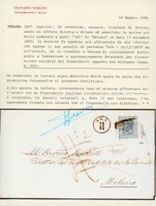 1869 - 20 cent. azzurro, tiratura ... 