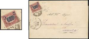 1880 - 2 cent. su 1 lira  Servizio ... 