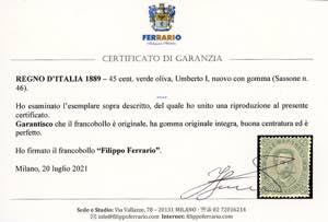 1889 - 45 cent. Umberto I (46), ... 