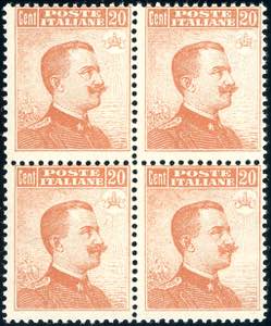 1916 - 20 cent. Michetti, senza filigrana ... 