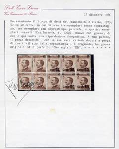 1923 - 50 su 40 cent. Michetti ... 
