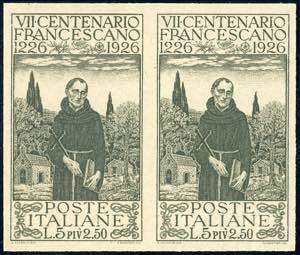 1926 - 5  2,50 lire San Francesco, prova ... 