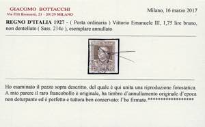 1927 - 1,75 lire Parmeggiani, non ... 