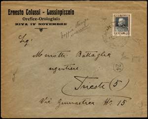 1928 - 50 cent. Parmeggiani, doppia stampa ... 
