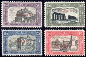 1928 - Milizia II, soprastampati saggio ... 