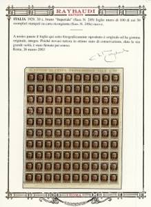1929 - 30 cent. Imperiale, foglio ... 