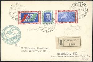 1933 - 5,25  19,75 lire Trittico I-ROVI ... 