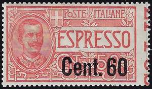 1922 - 60 cent. su 50 cent., dentellatura ... 