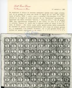 1870 - 1 cent. ocra e carminio ... 