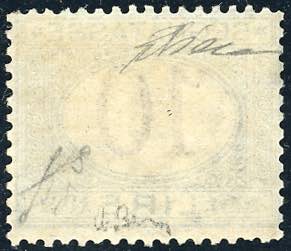 1874 - 10 lire azzurro e bruno ... 