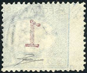 1890 - 1 lira azzurro e carminio, ... 