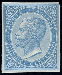 1865 - 15 cent. III tipo senza soprastampa, ... 