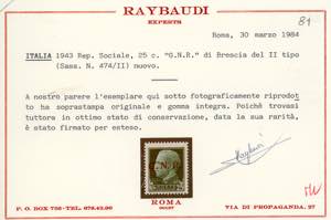 1944 - Soprastampati G.N.R., ... 