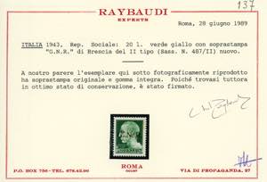1944 - Soprastampati G.N.R., ... 