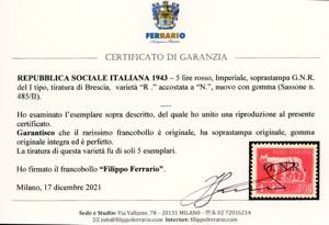 1943 - 5 lire Imperiale, ... 