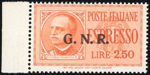 1944 - 2,50 lire soprastampato G.N.R., ... 